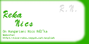 reka nics business card
